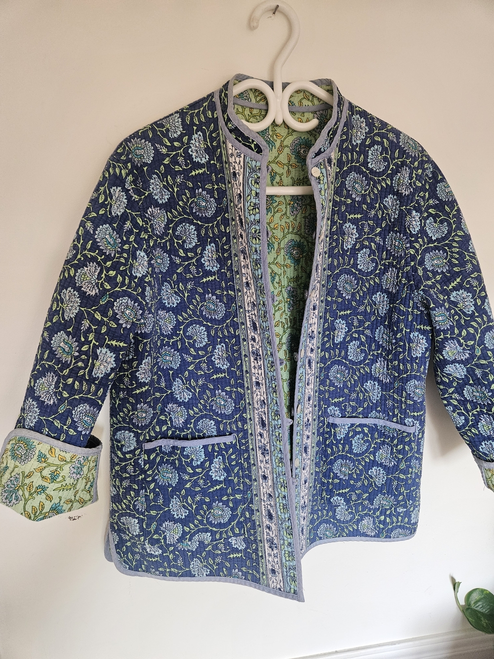 Quilted Floral Reversal Jacket